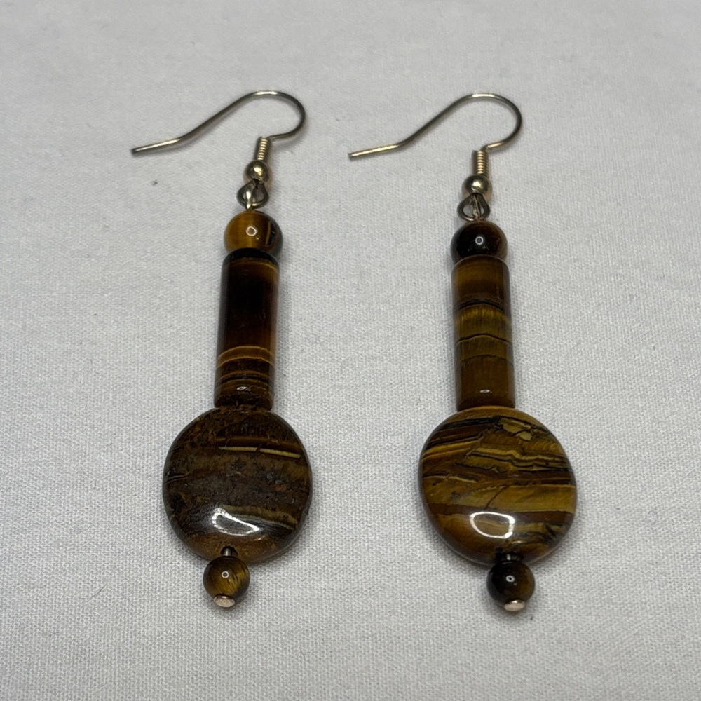 Tiger Eye Dangle Earrings
